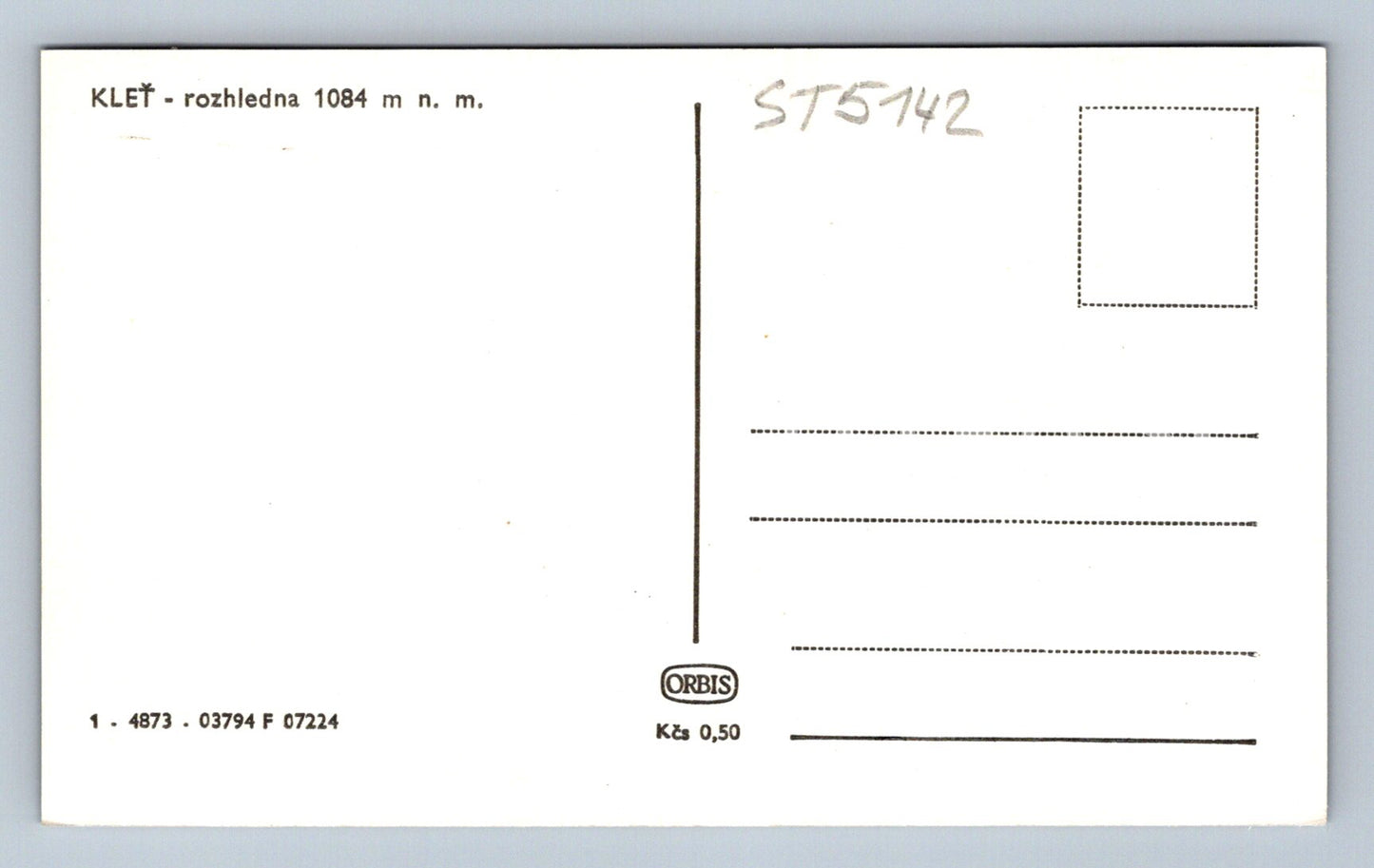 Postcard KLEŤ (ST5142)