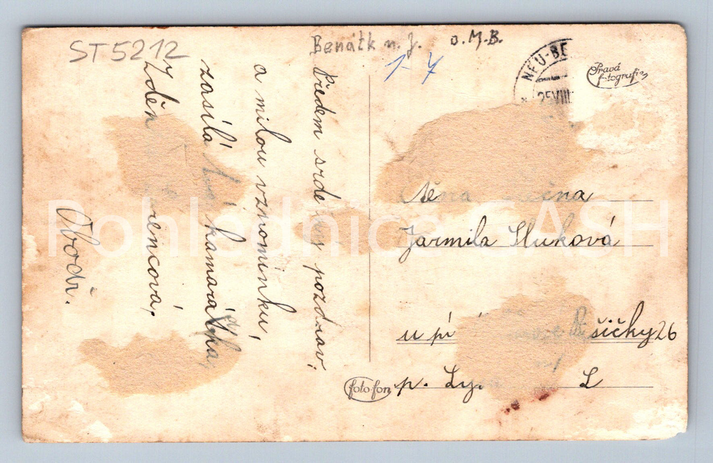 Postcard VENICE ON THE JIZER (ST5212)