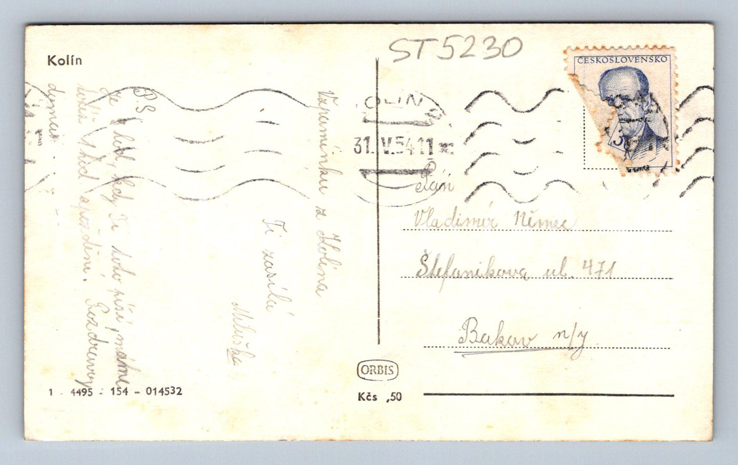 Postcard KOLIN (ST5230)