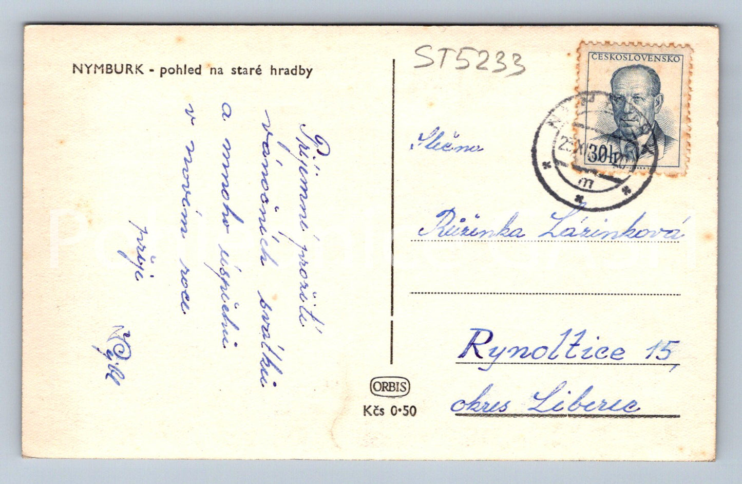 Postcard NYMBURK (ST5233)