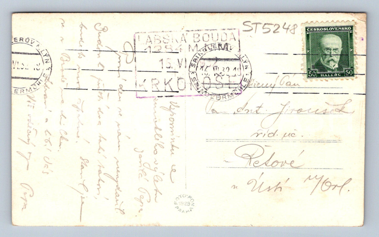 Pohlednice KRKONOŠE - ŠPINDLERŮV MLÝN (ST5248)