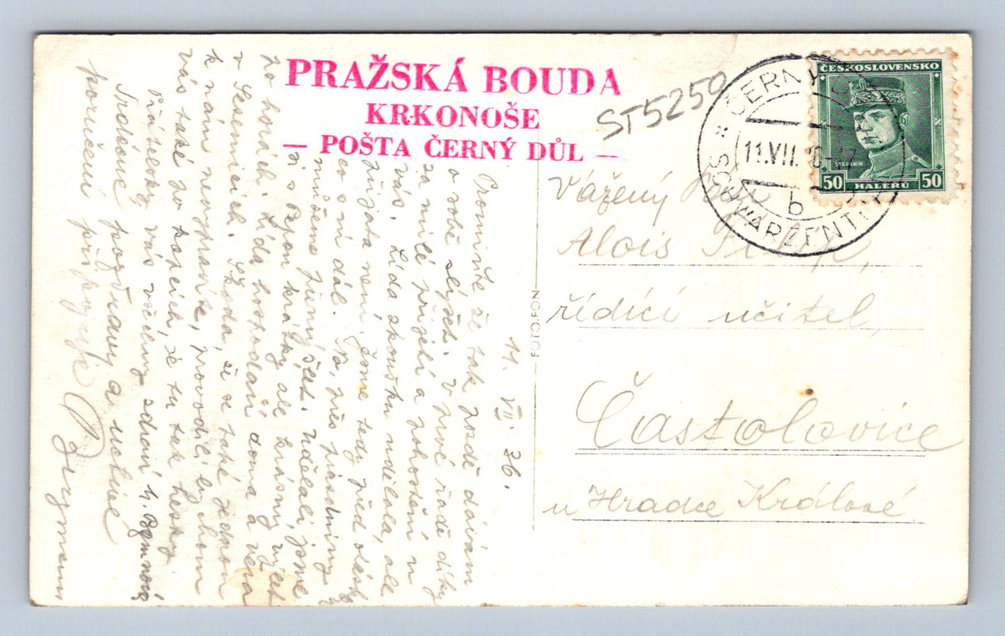 Pohlednice KRKONOŠE (ST5250)