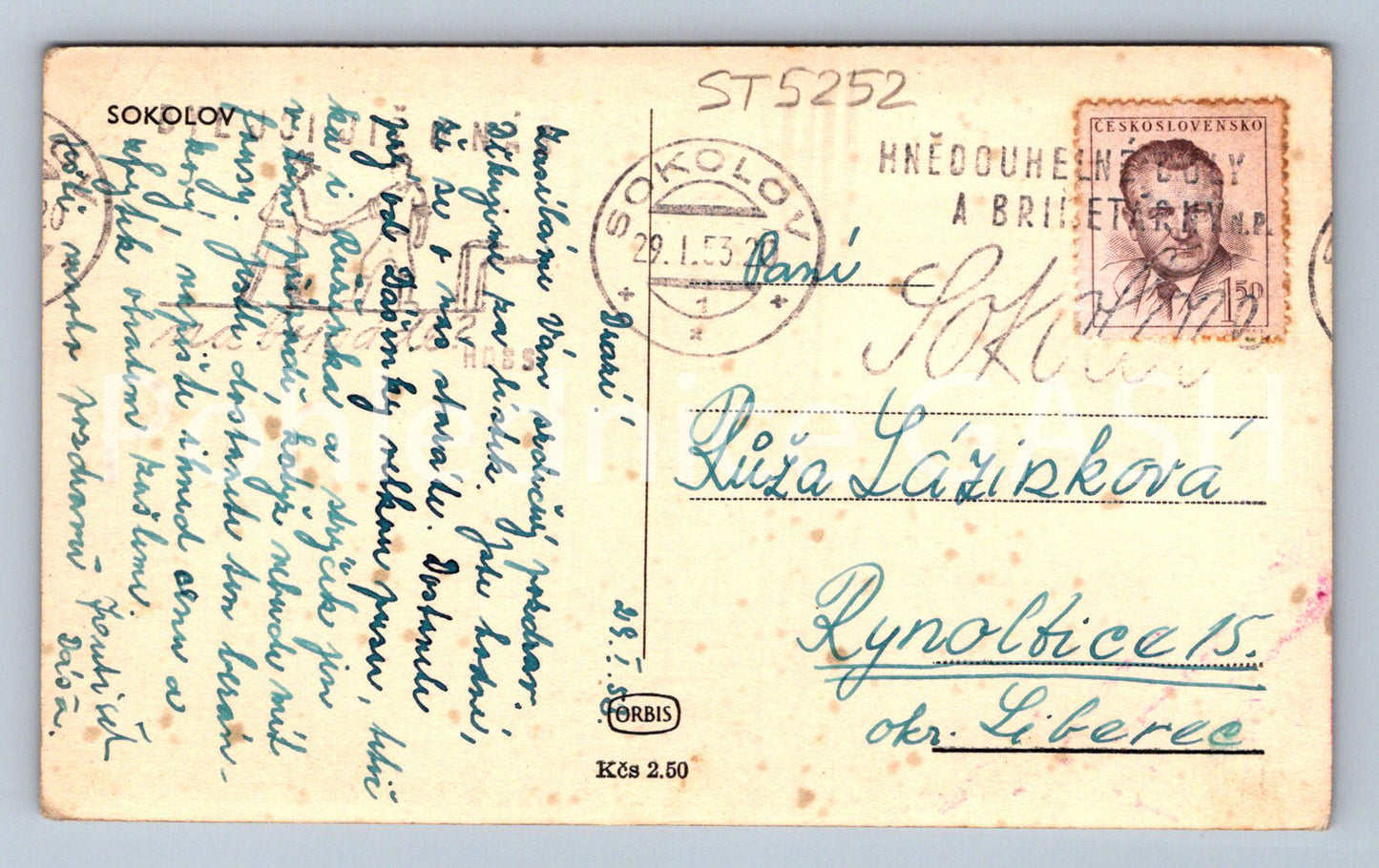 Pohlednice SOKOLOV (ST5252)