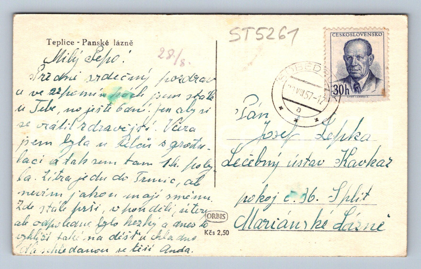 Pohlednice TEPLICE - PANSKÉ LÁZNĚ (ST5261)