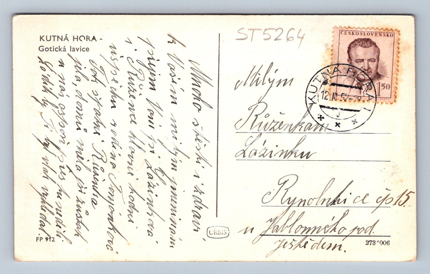 Pohlednice KUTNÁ HORA (ST5264)