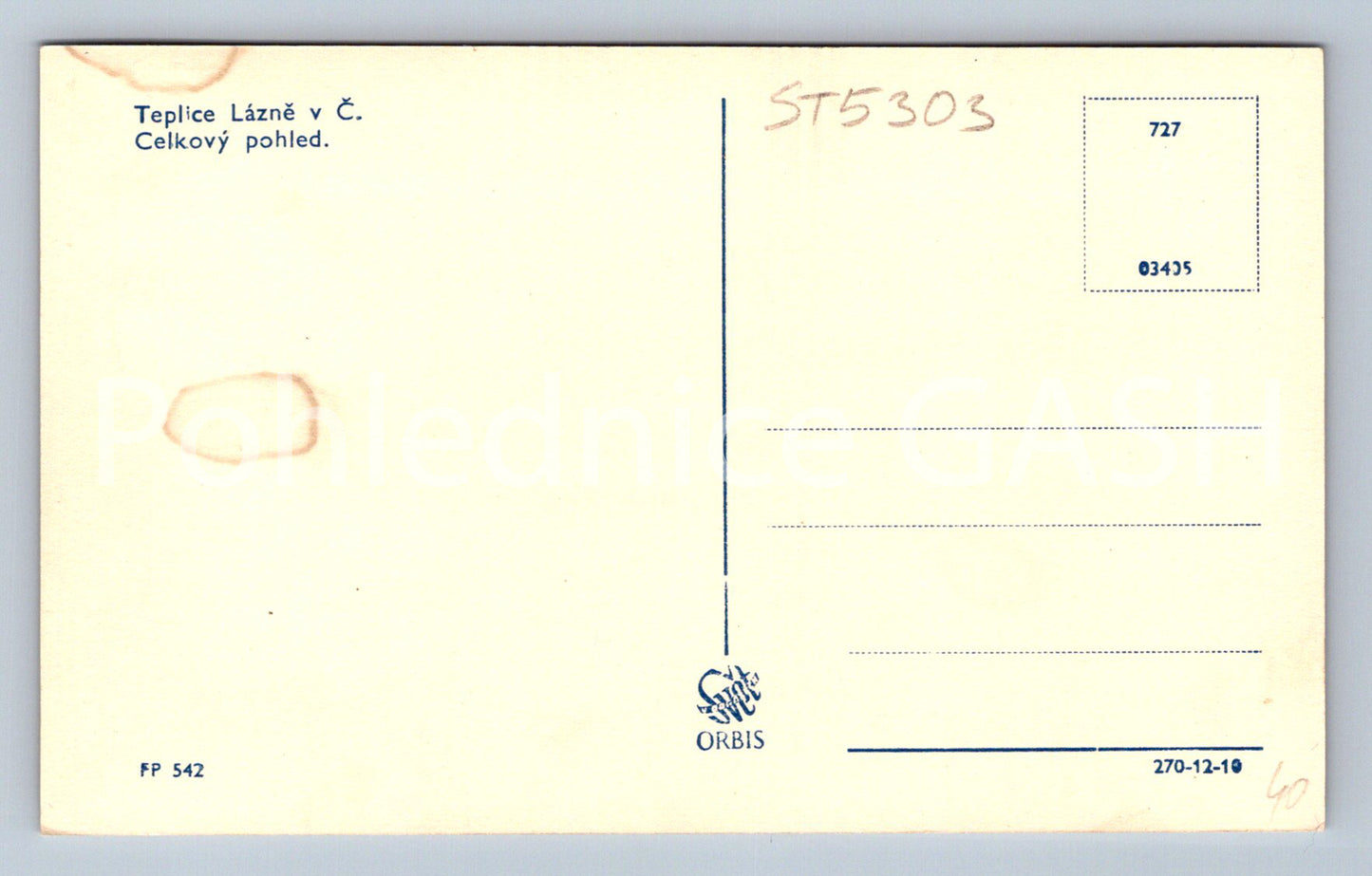 Pohlednice TEPLICE - LÁZNĚ (ST5303)