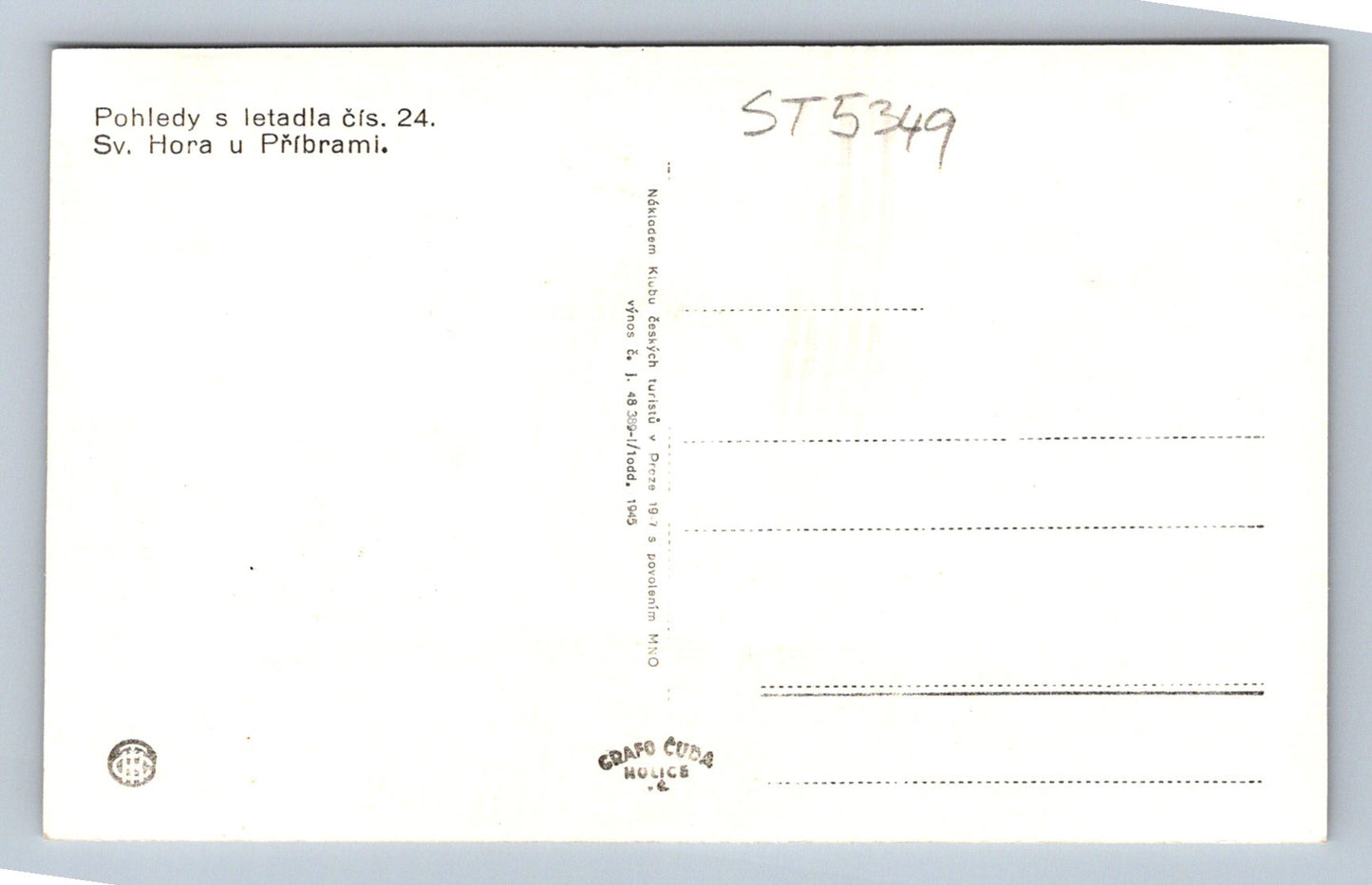 Pohlednice SV. HORA U PŘÍBRAMY (ST5349)