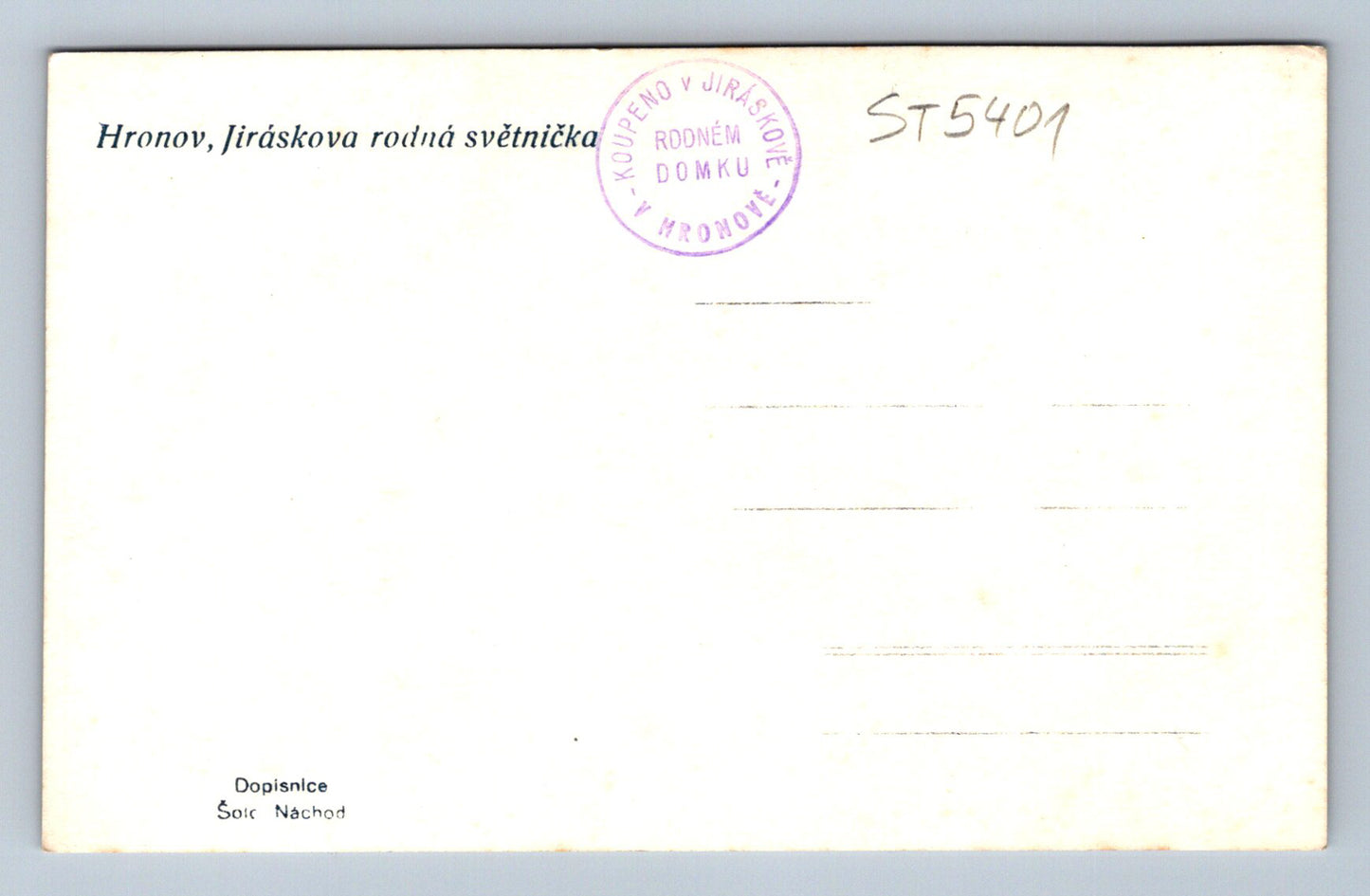 Pohlednice HRONOV (ST5401)