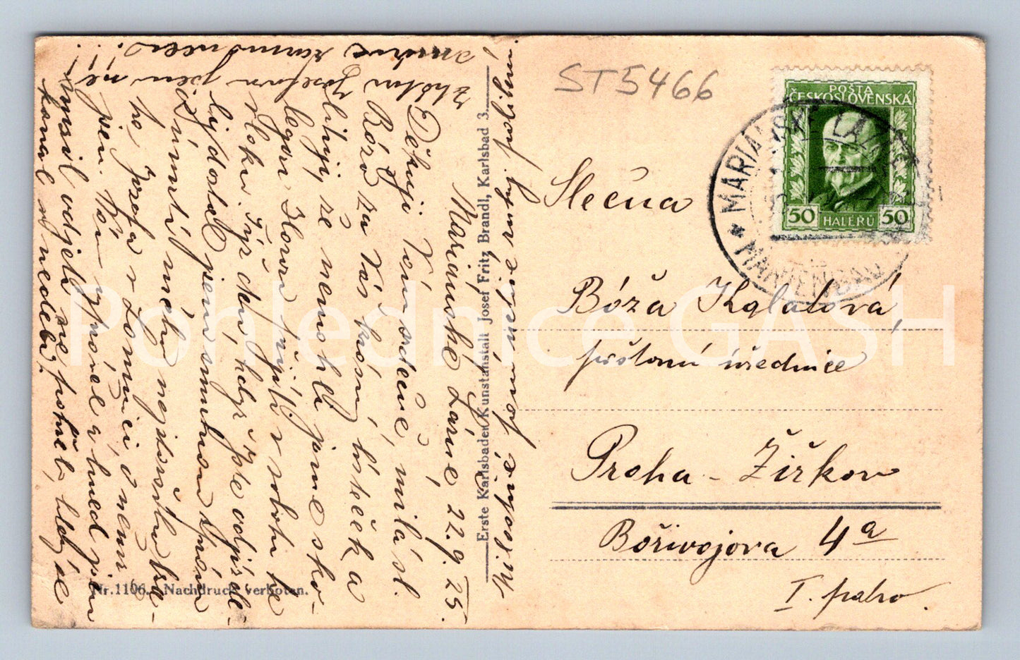 Pohlednice MARIÁNSKÉ LÁZNĚ (ST5466)