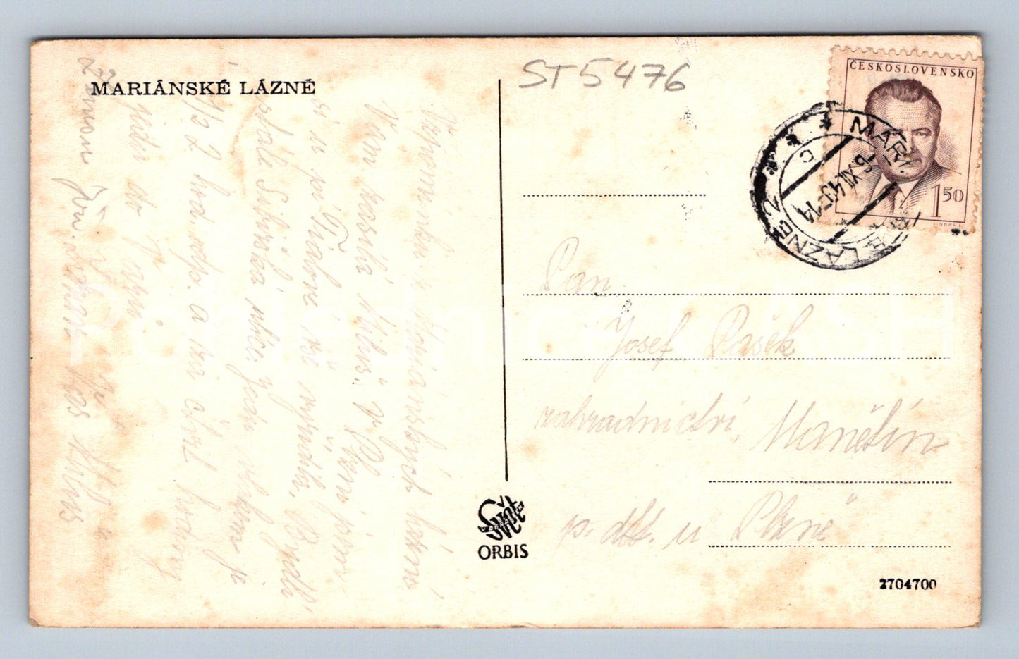 Pohlednice MARIÁNSKÉ LÁZNĚ (ST5476)