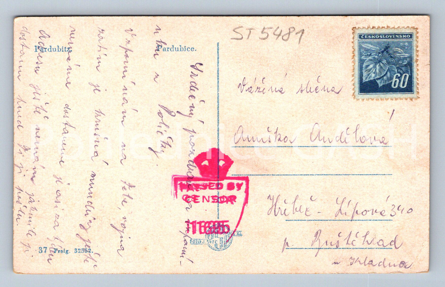 Pohlednice PARDUBICE (ST5481)