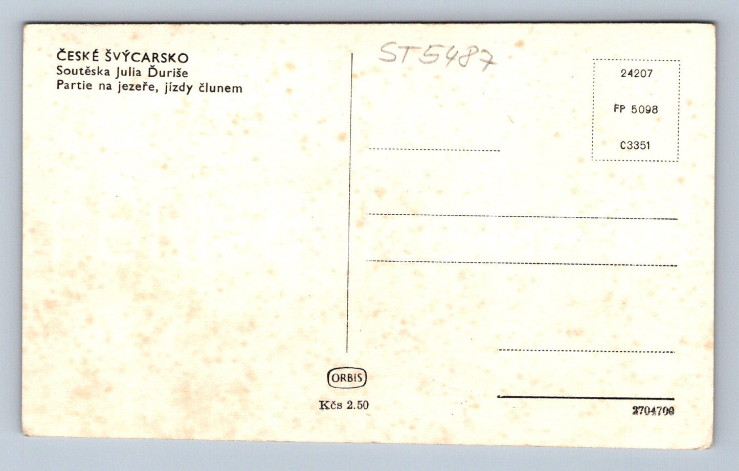 Pohlednice ČESKÉ ŠVÝCARSKO (ST5487)