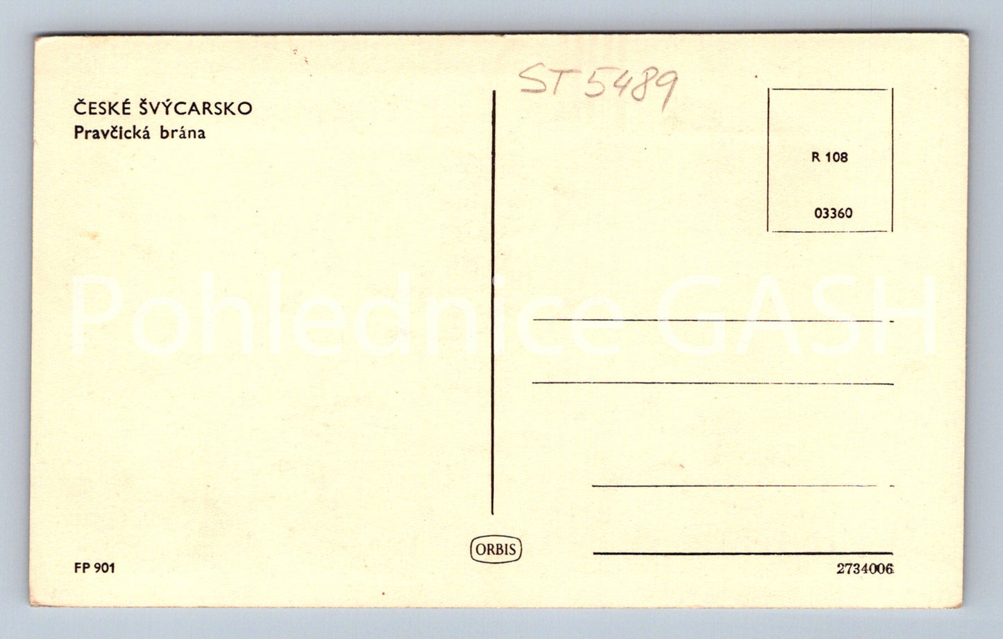 Pohlednice ČESKÉ ŠVÝCARSKO (ST5489)