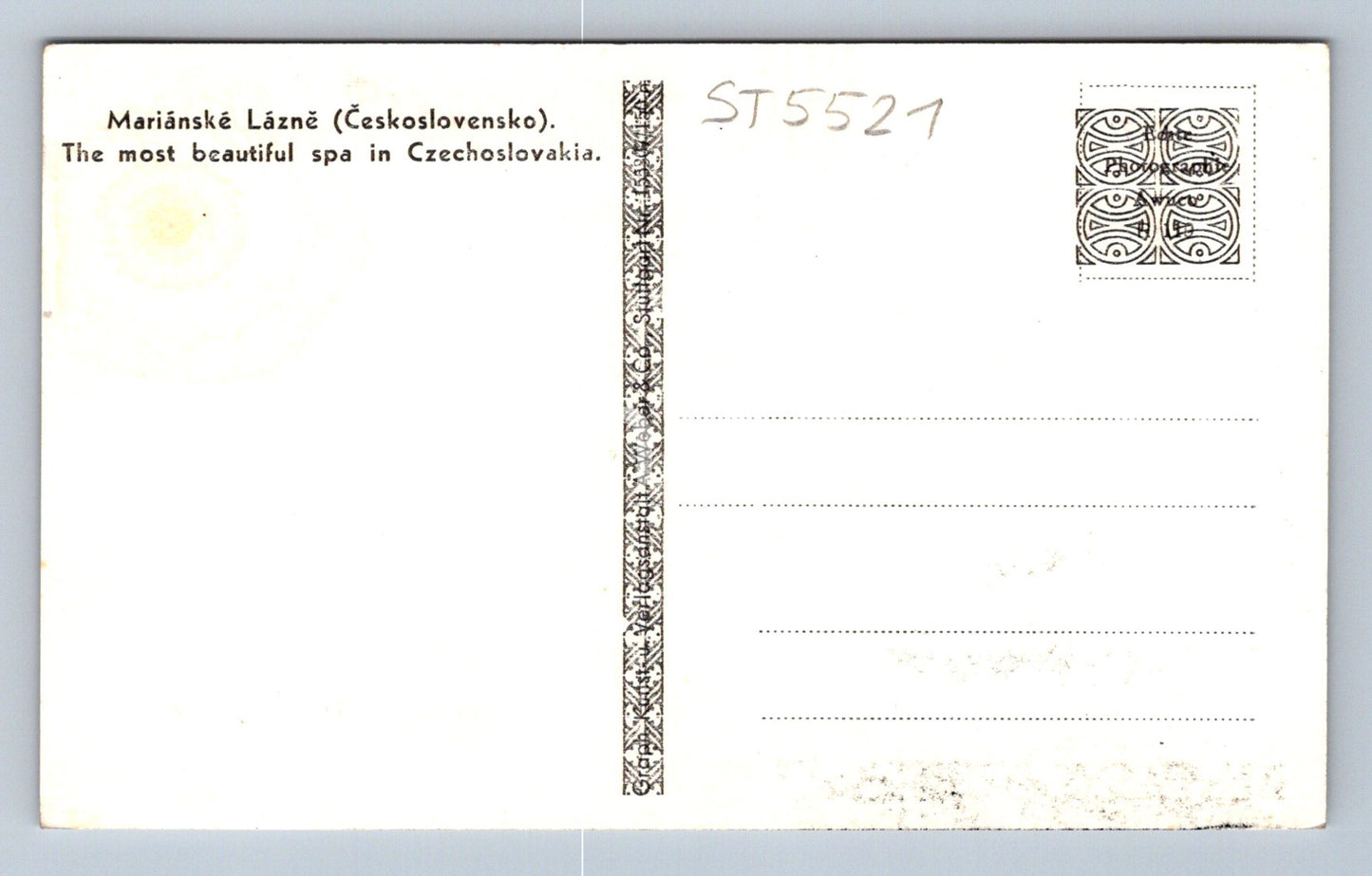 Pohlednice MARIÁNSKÉ LÁZNĚ (ST5521)