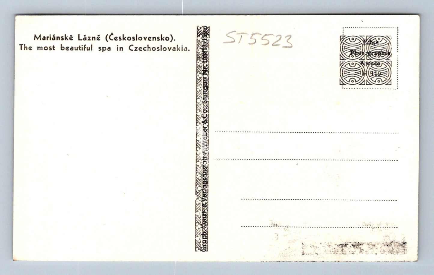 Pohlednice MARIÁNSKÉ LÁZNĚ (ST5523)