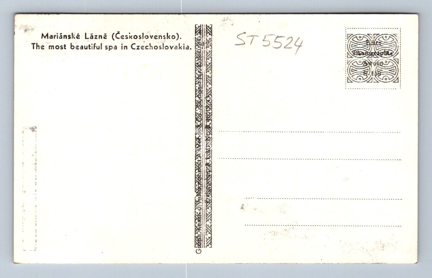 Pohlednice MARIÁNSKÉ LÁZNĚ (ST5524)