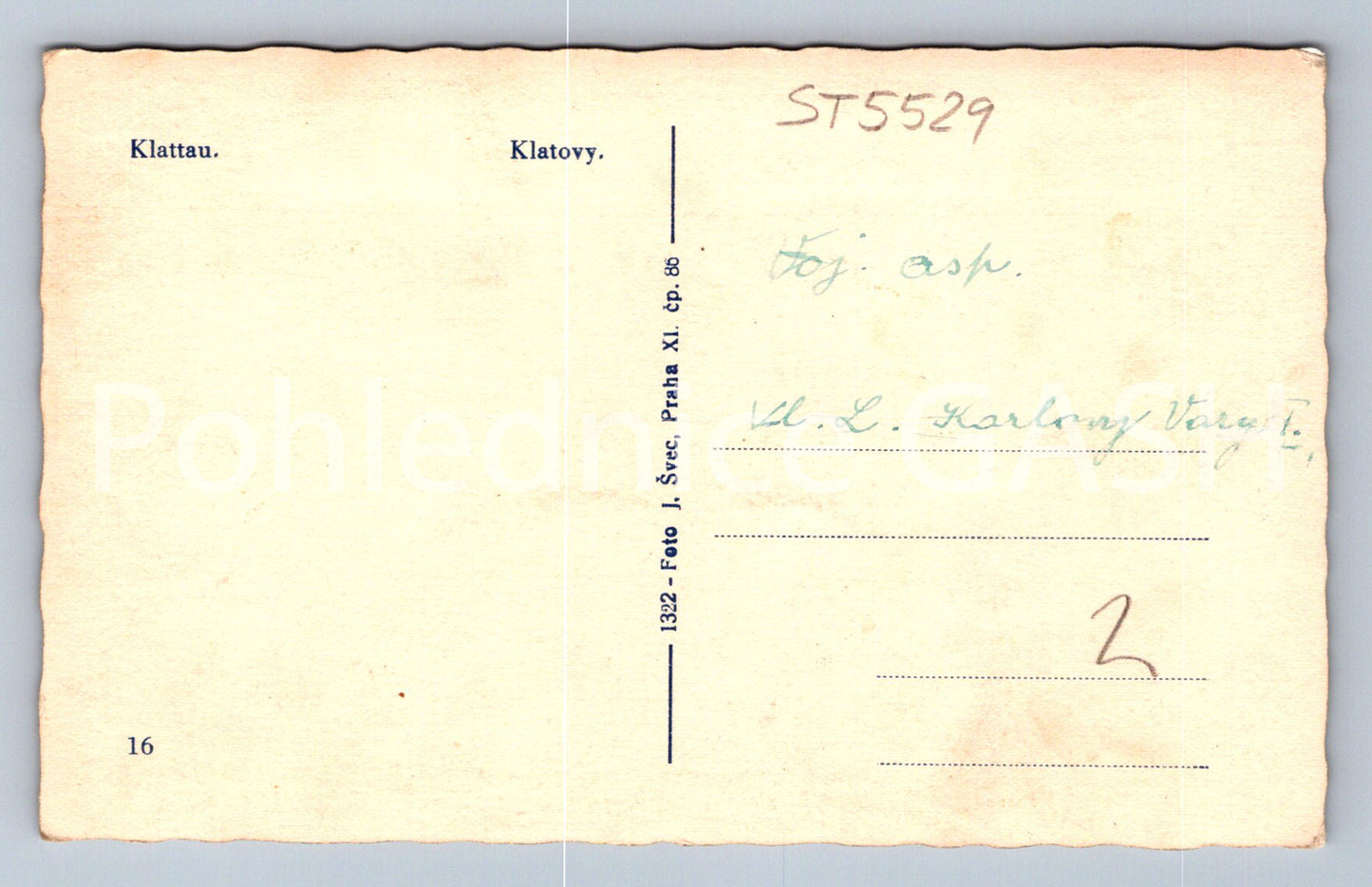 Pohlednice KLATOVY (ST5529)