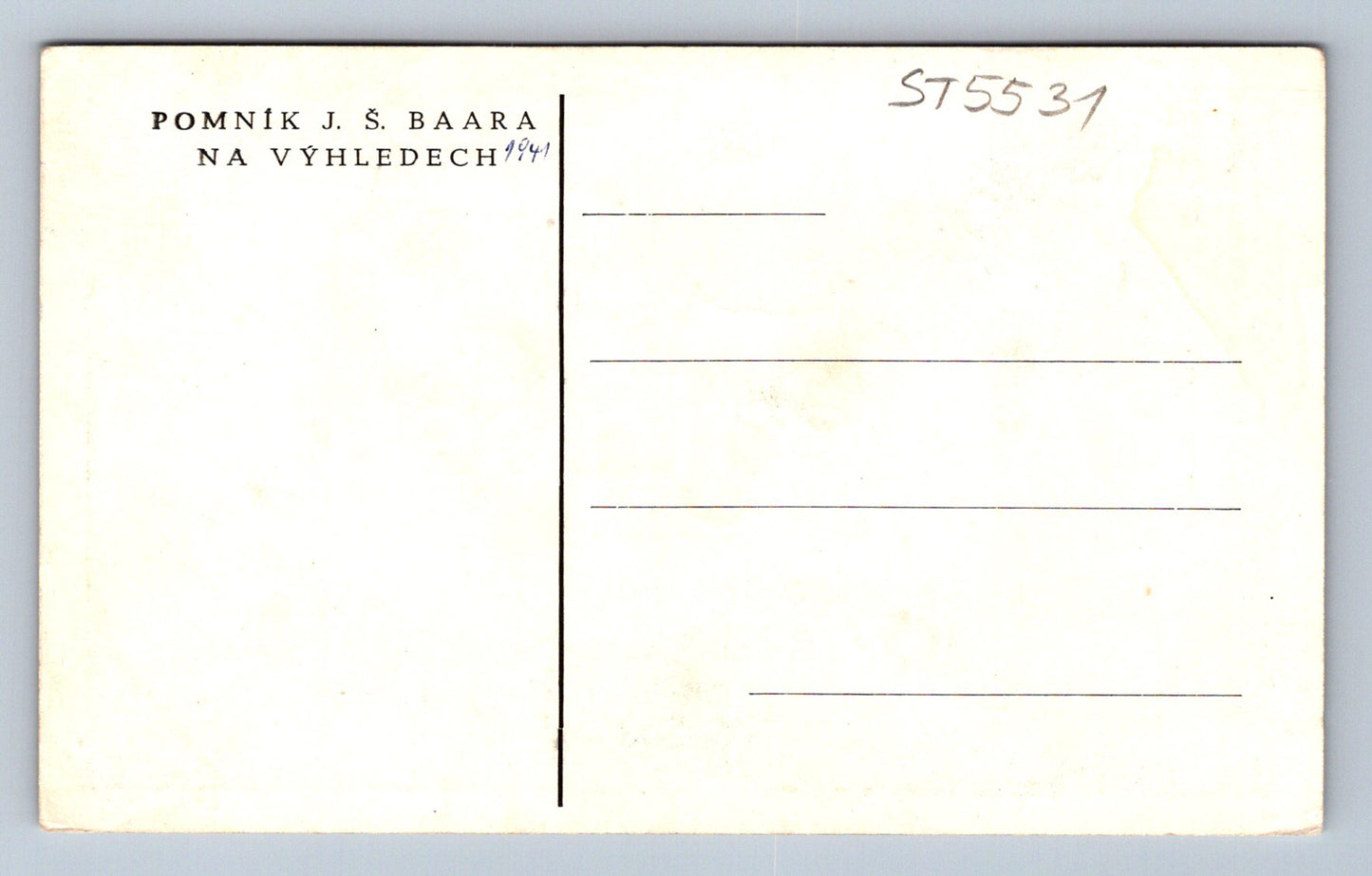 Pohlednice POMNÍK J.Š. BAARA (ST5531)
