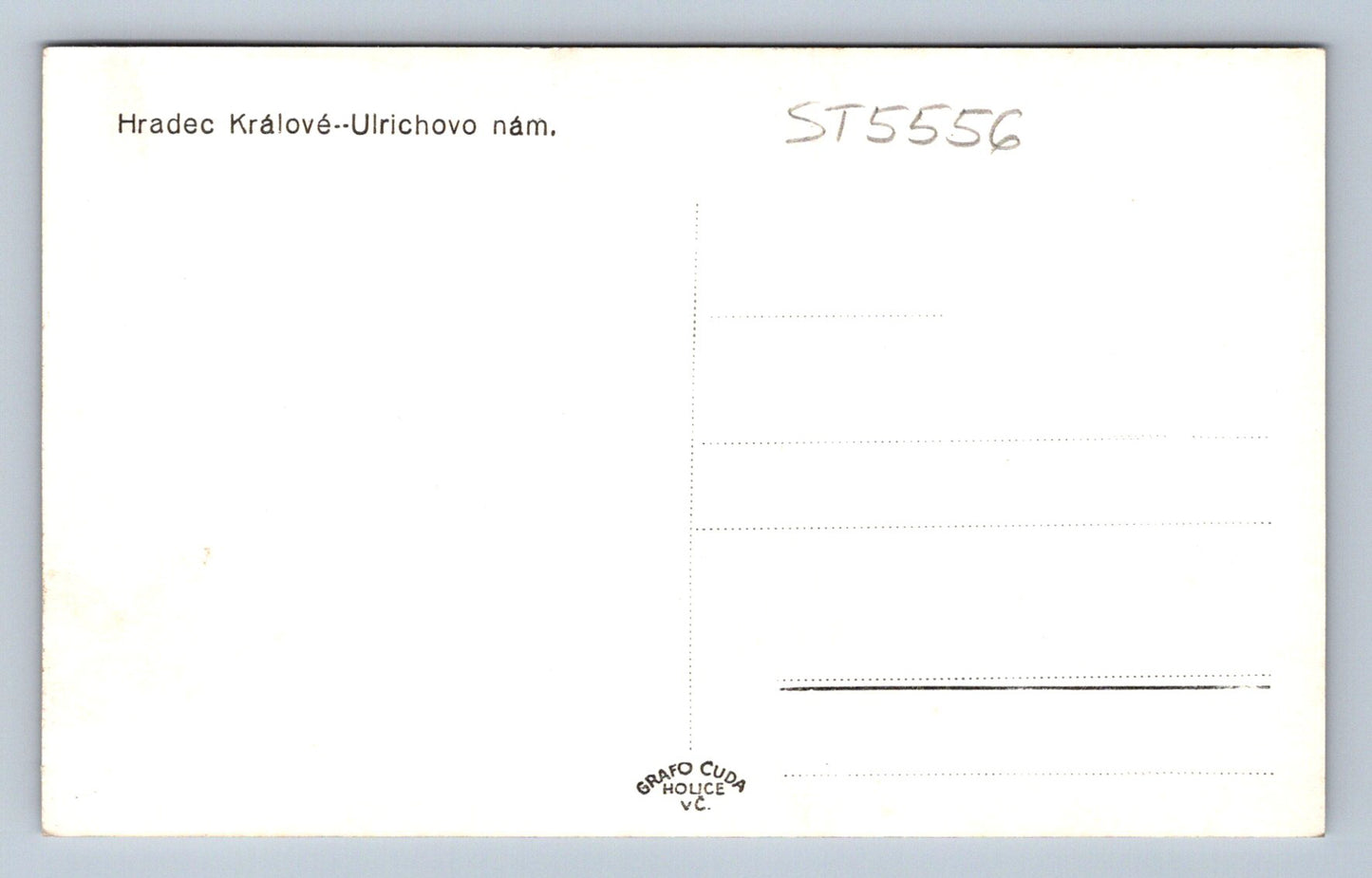 Pohlednice HRADEC KRÁLOVÉ - ULRICHOVO NÁMĚSTÍ (ST5556)