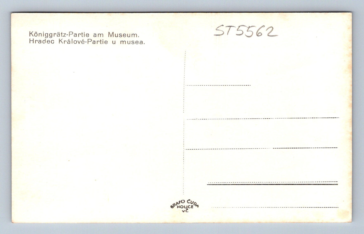 Postcard HRADEC KRÁLOVÉ - PARTY AT THE MUSEUM (ST5562)