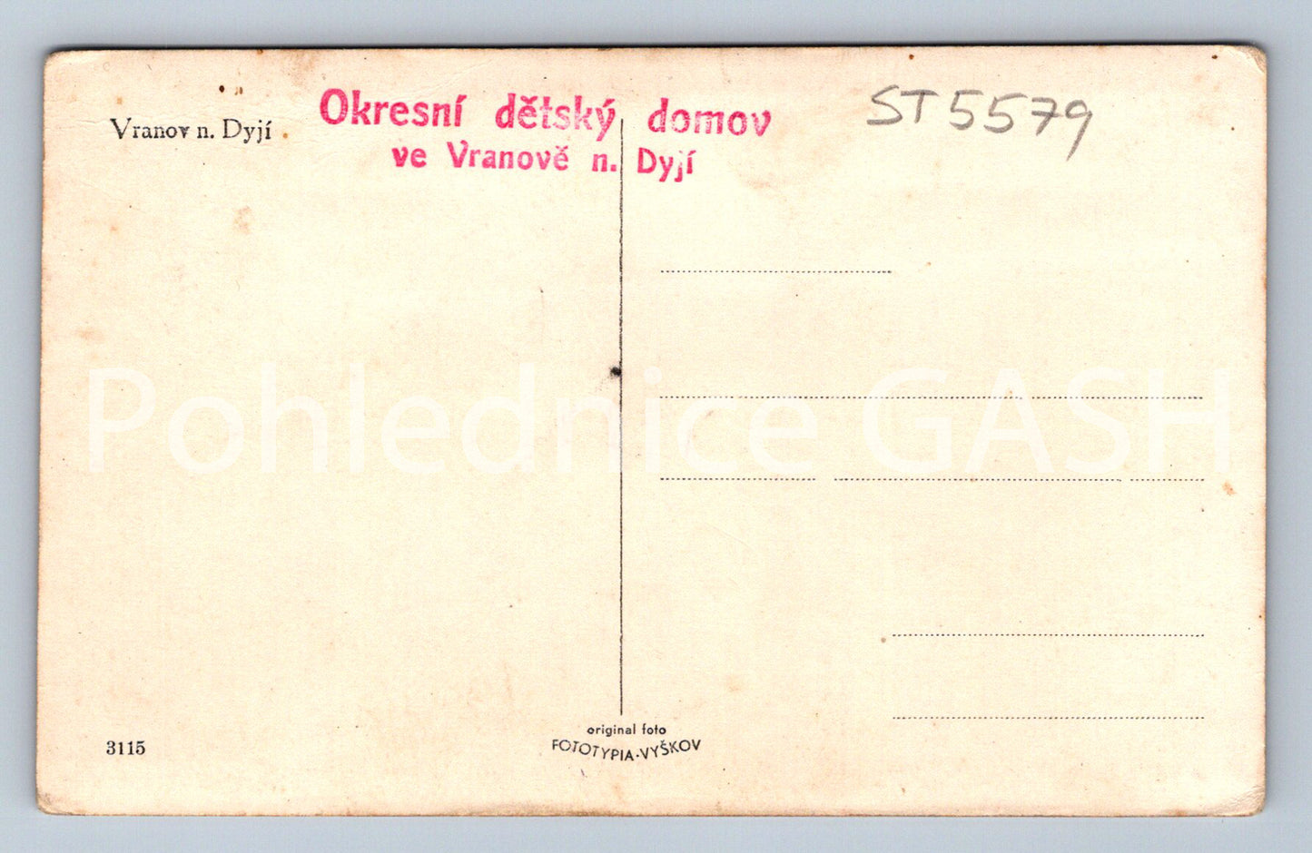 Postcard VRANOV NAD DYJÍ (ST5579)