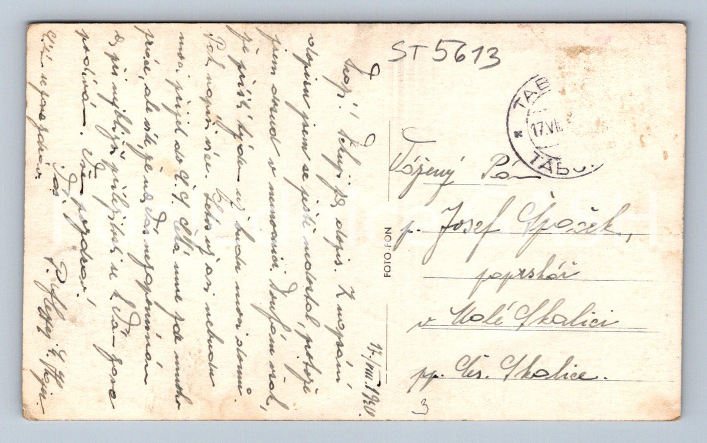 Postcard TÁBOR - KLOKOTY (ST5613)