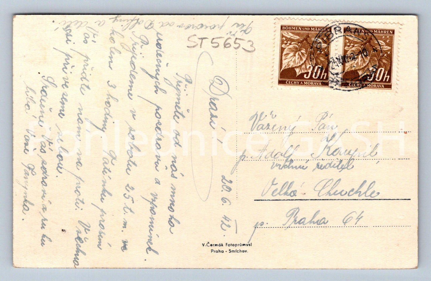 Postcard PRIBRAM (ST5653)