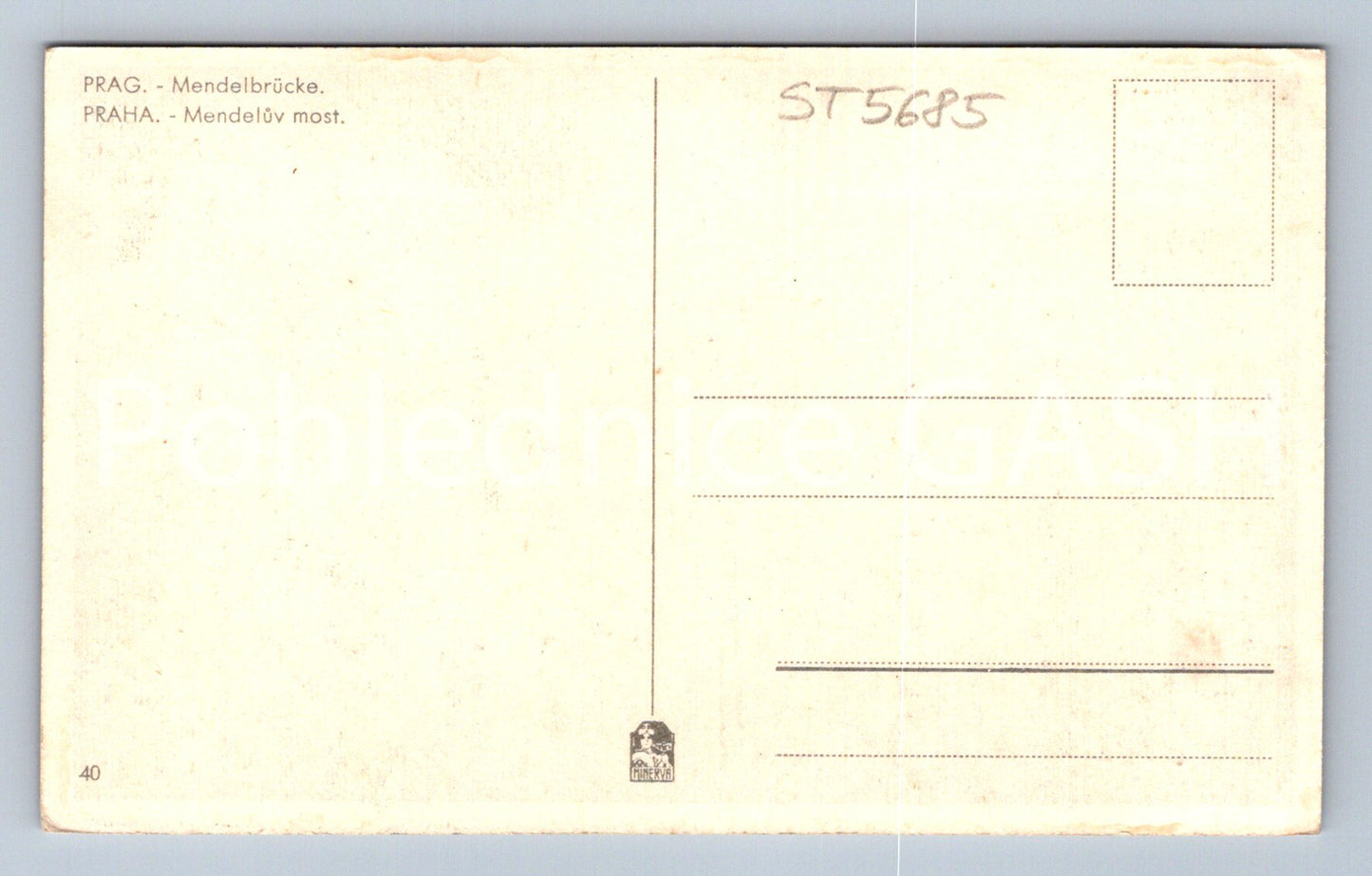 Postcard PRAGUE - MENDELŮV MOST (ST5685)