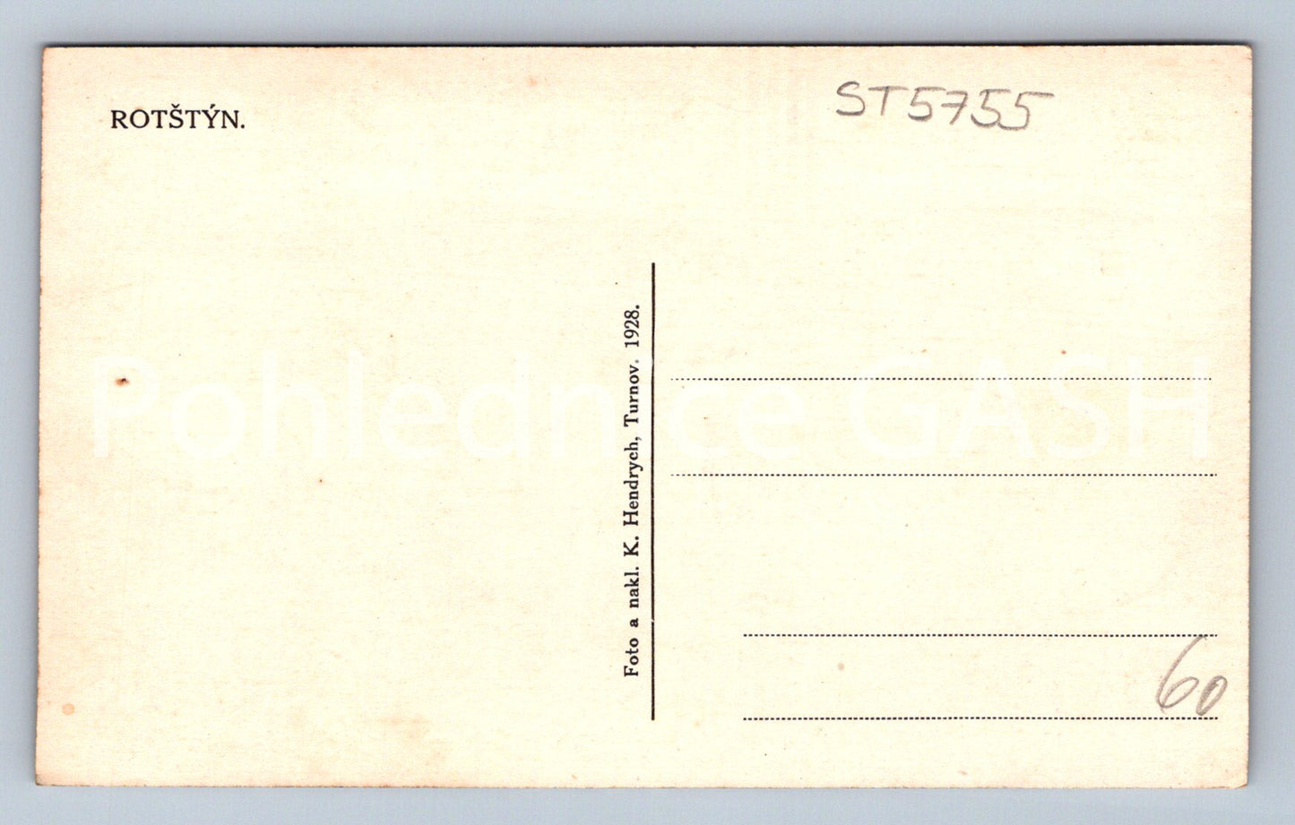 Postcard ROTŠTÝN (ST5755)