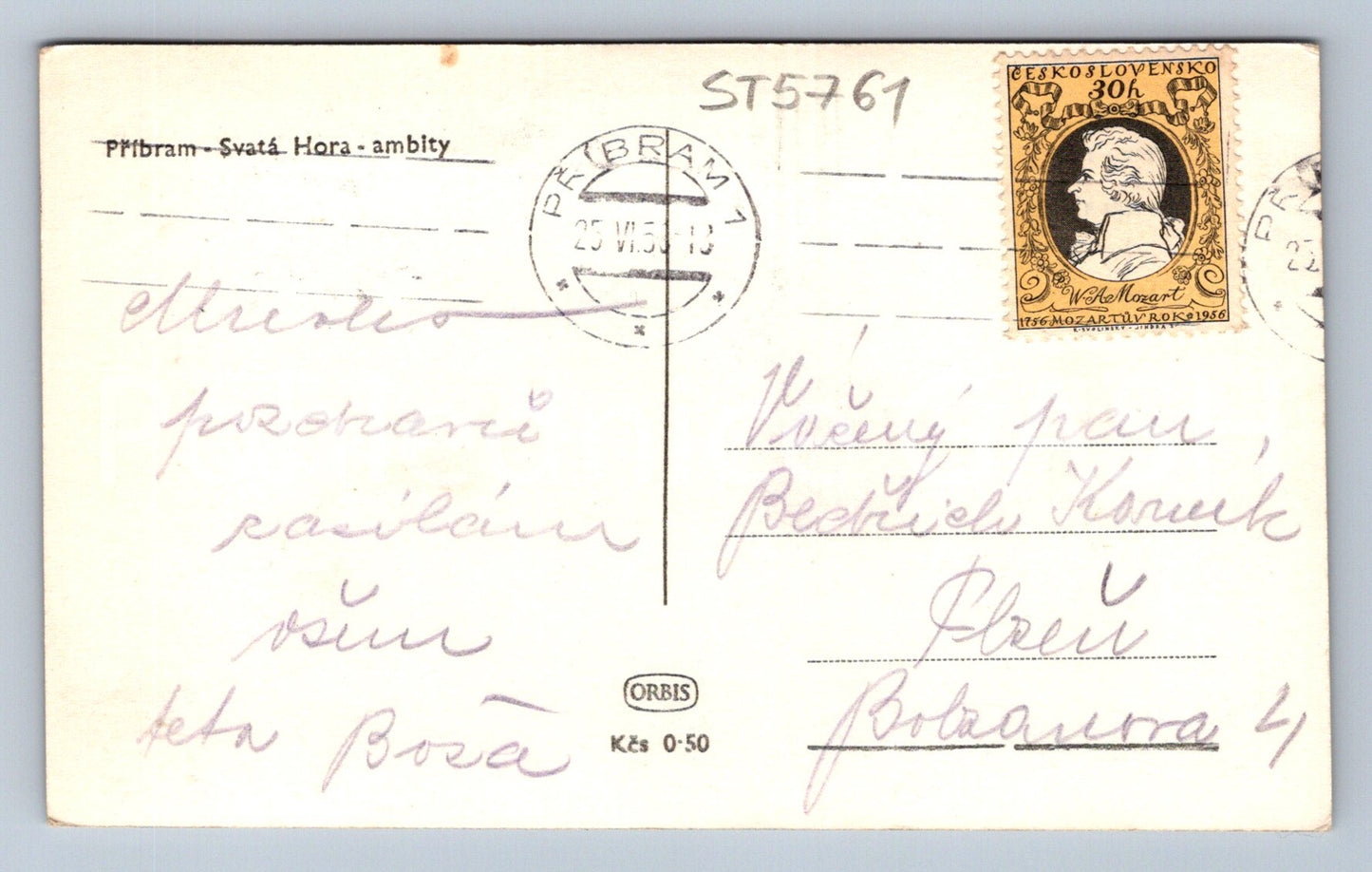 Postcard PŘÍBRAM - SVÁTÁ HORA (ST5761)