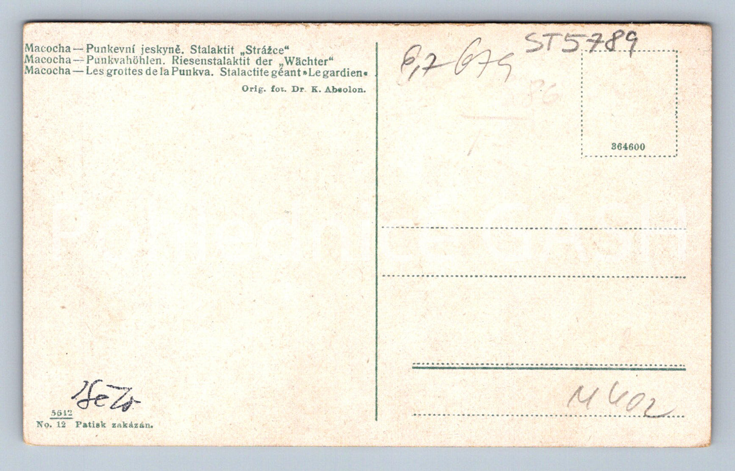 Postcard MACOCHA (ST5789)