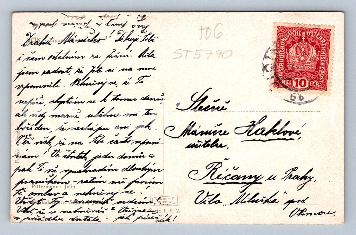 Postcard JICÍN (ST5790)