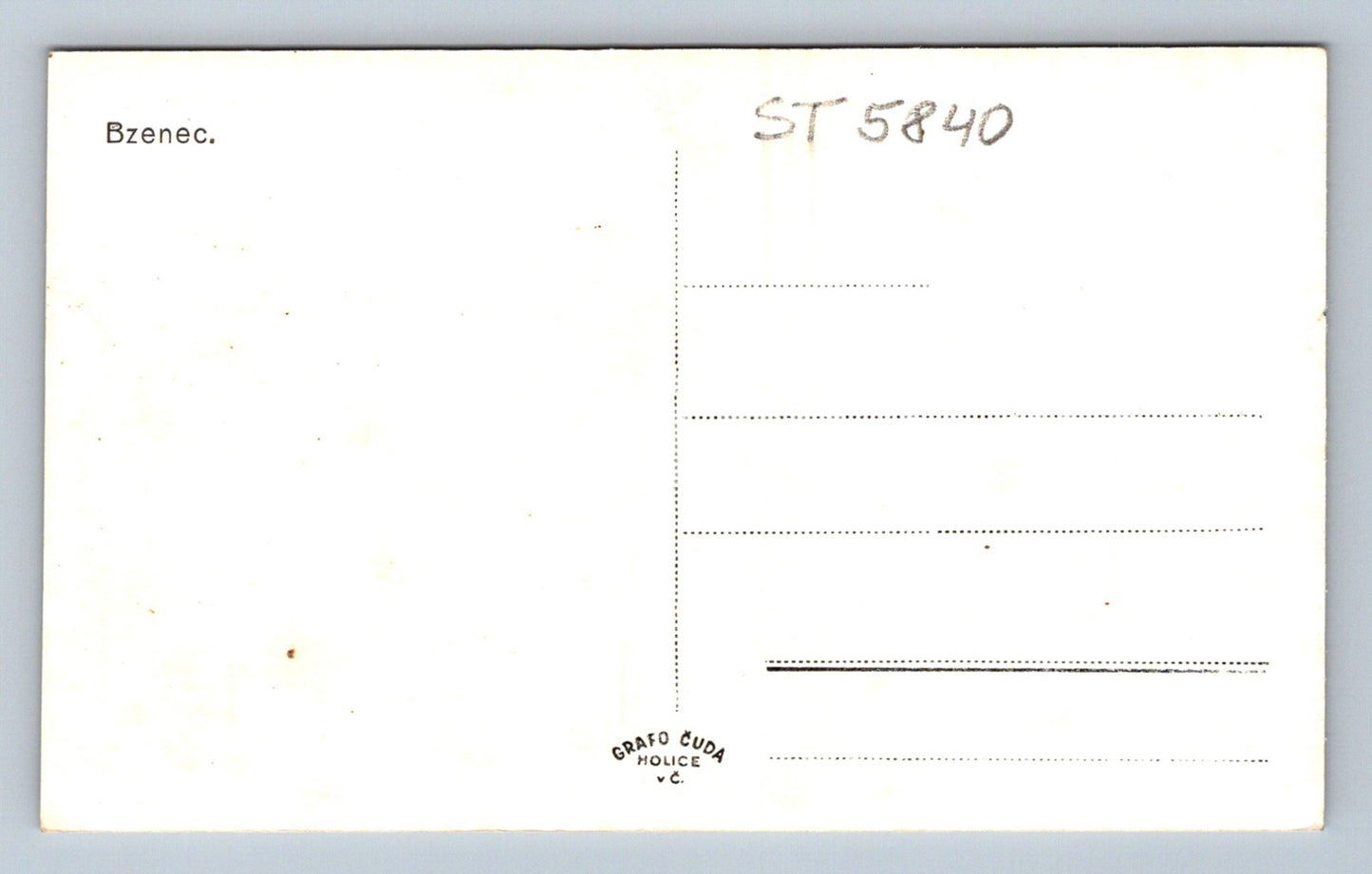 Postcard BZENEC (ST5840)