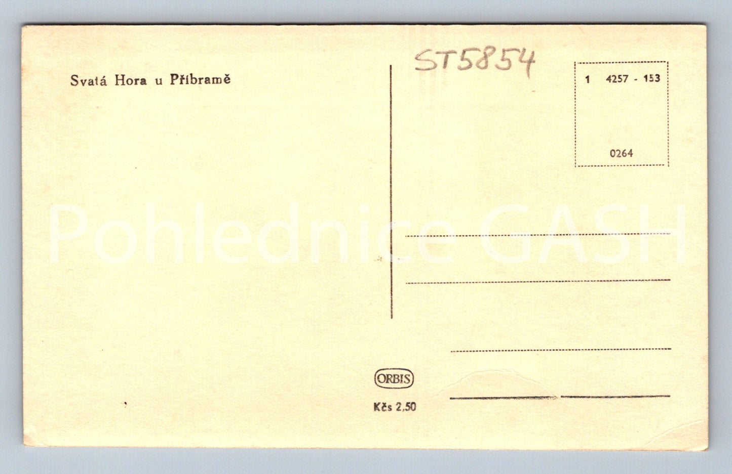 Postcard SVATA HORA NEAR PRIBRAM (ST5854)