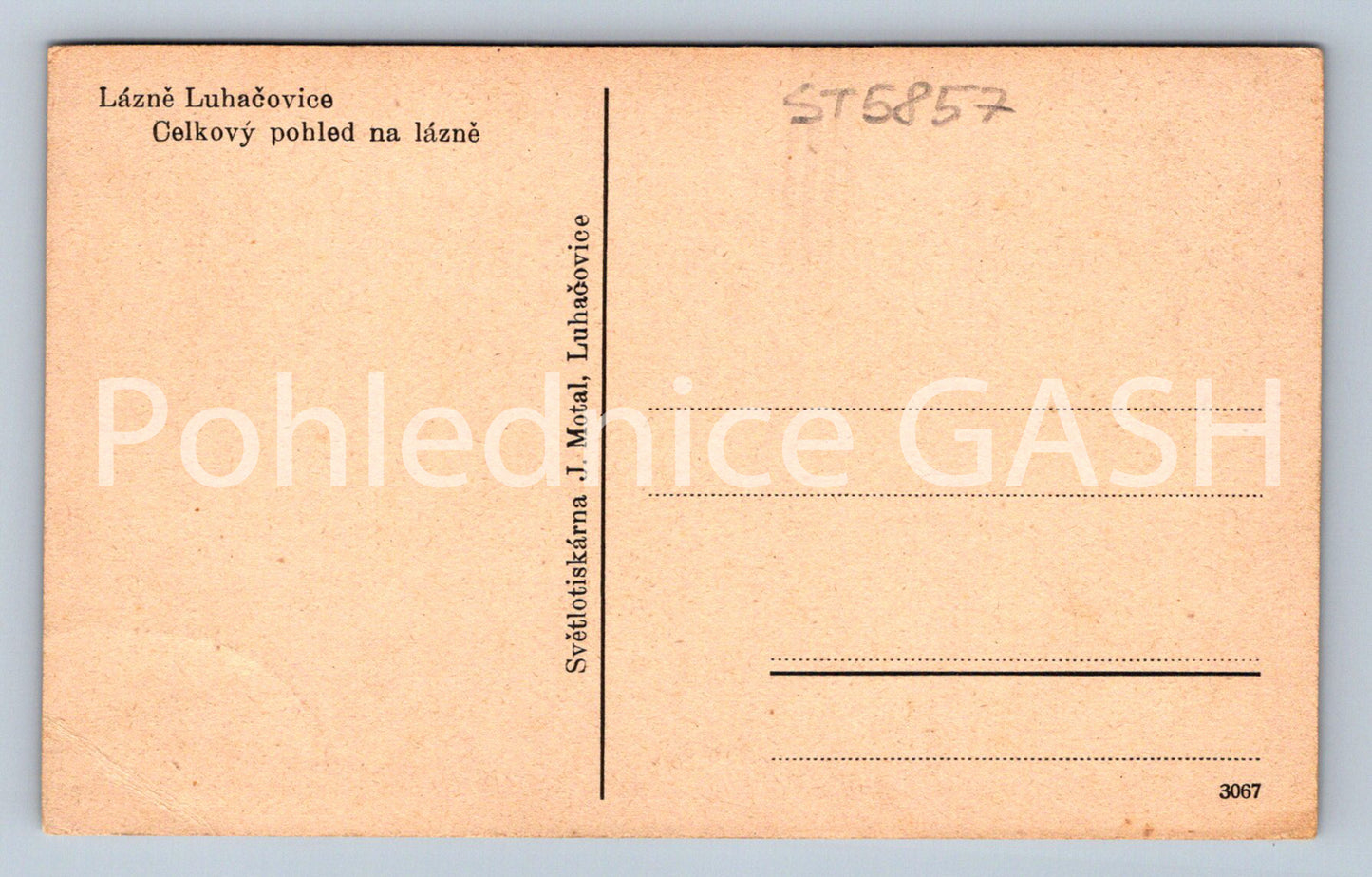 Postcard LÁZNĚ LUHAČOVICE (ST5857)