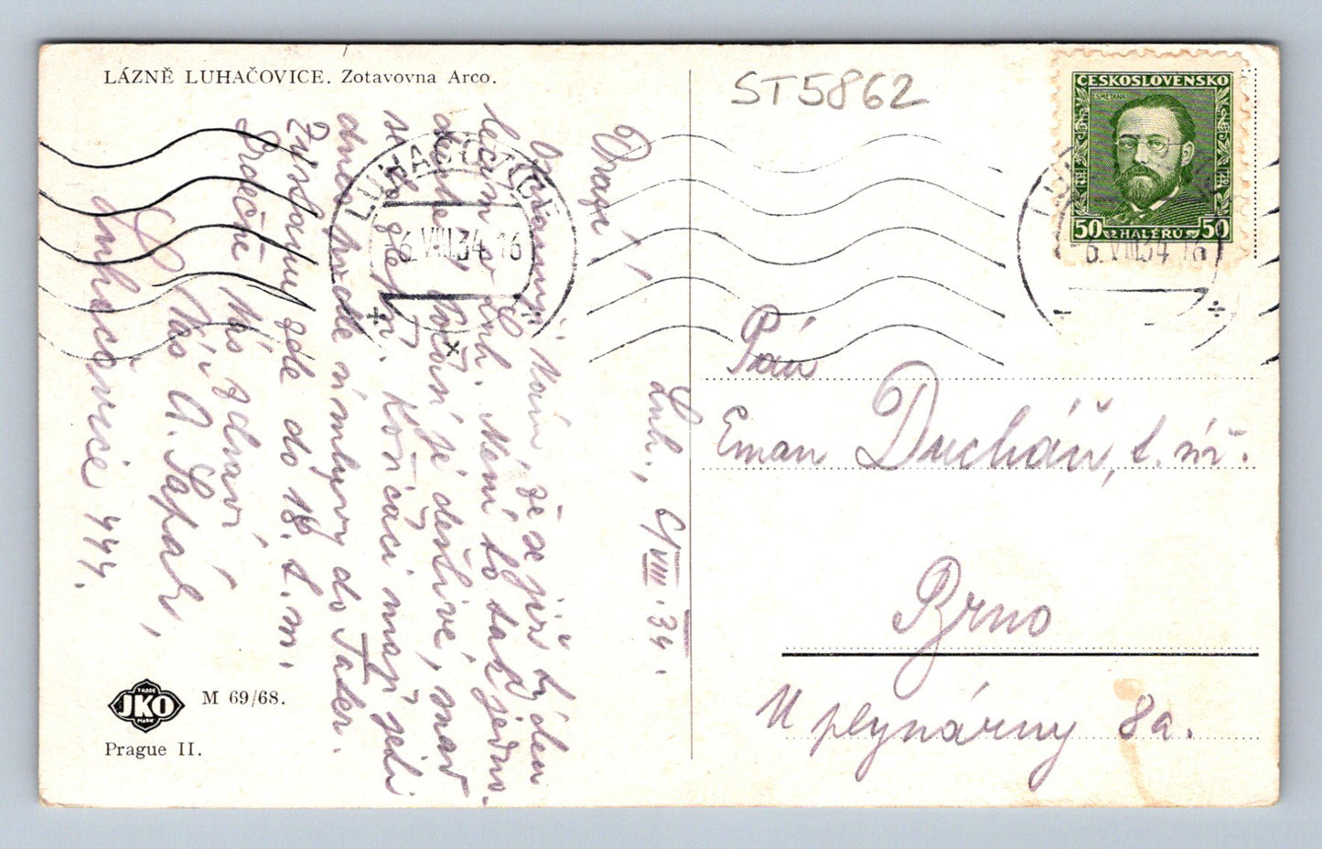 Postcard LÁZNĚ LUHAČOVICE (ST5862)