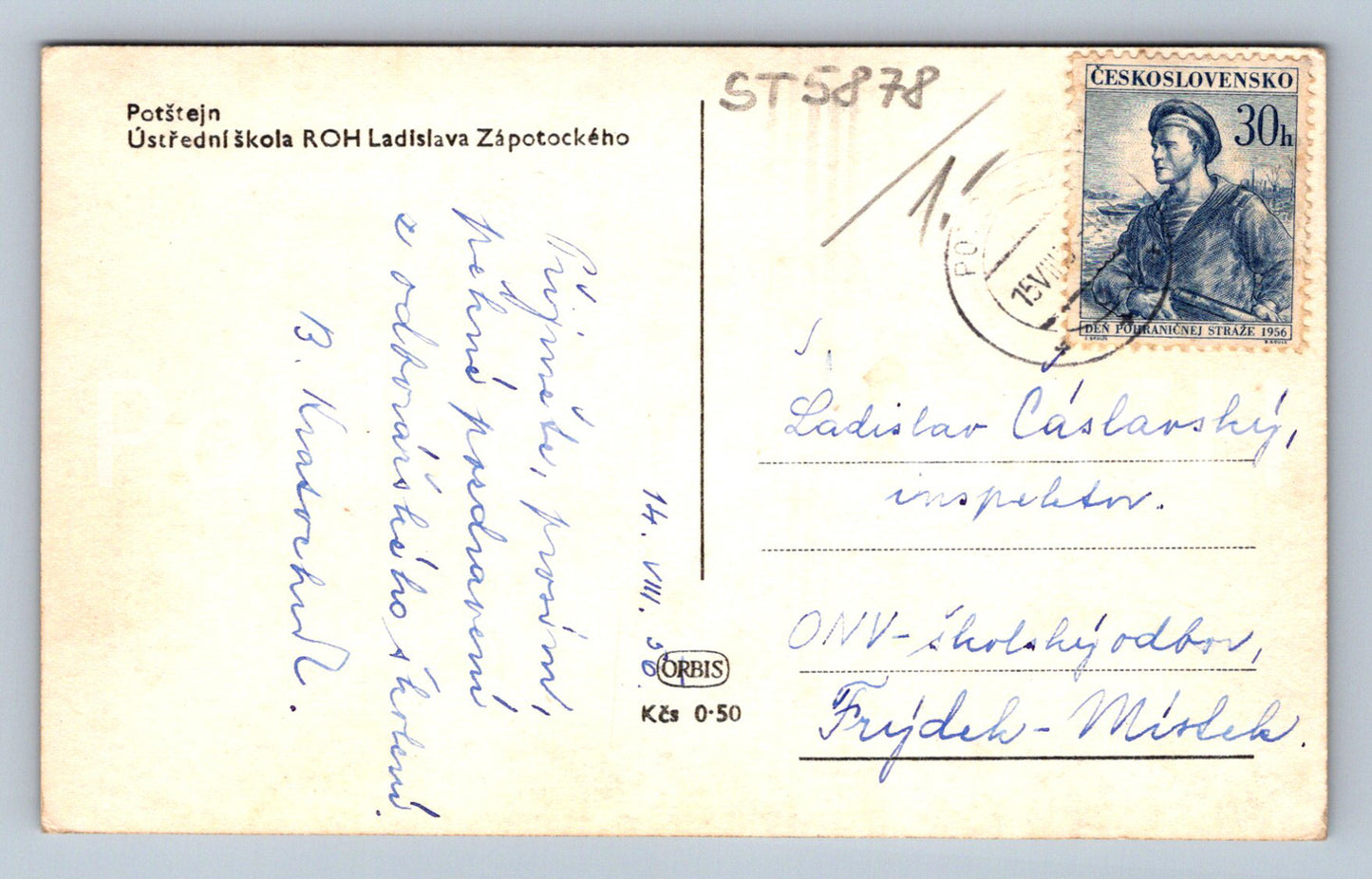 Postcard POTŠTEJN (ST5878)