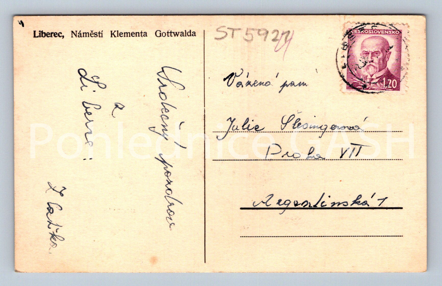 Postcard LIBEREC (ST5921)