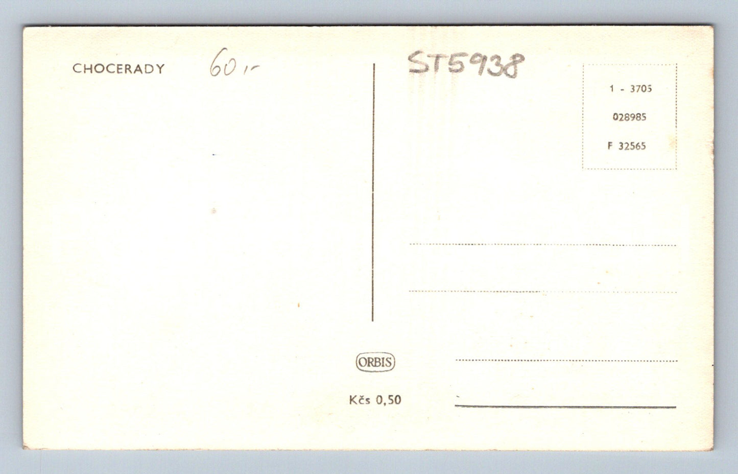 Postcard CHOCERADY (ST5938)