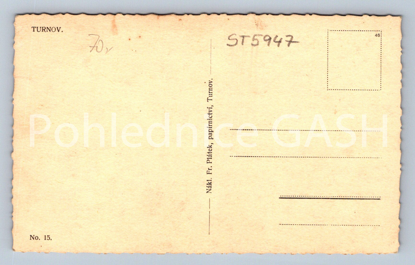 Postcard TURNOV (ST5947)