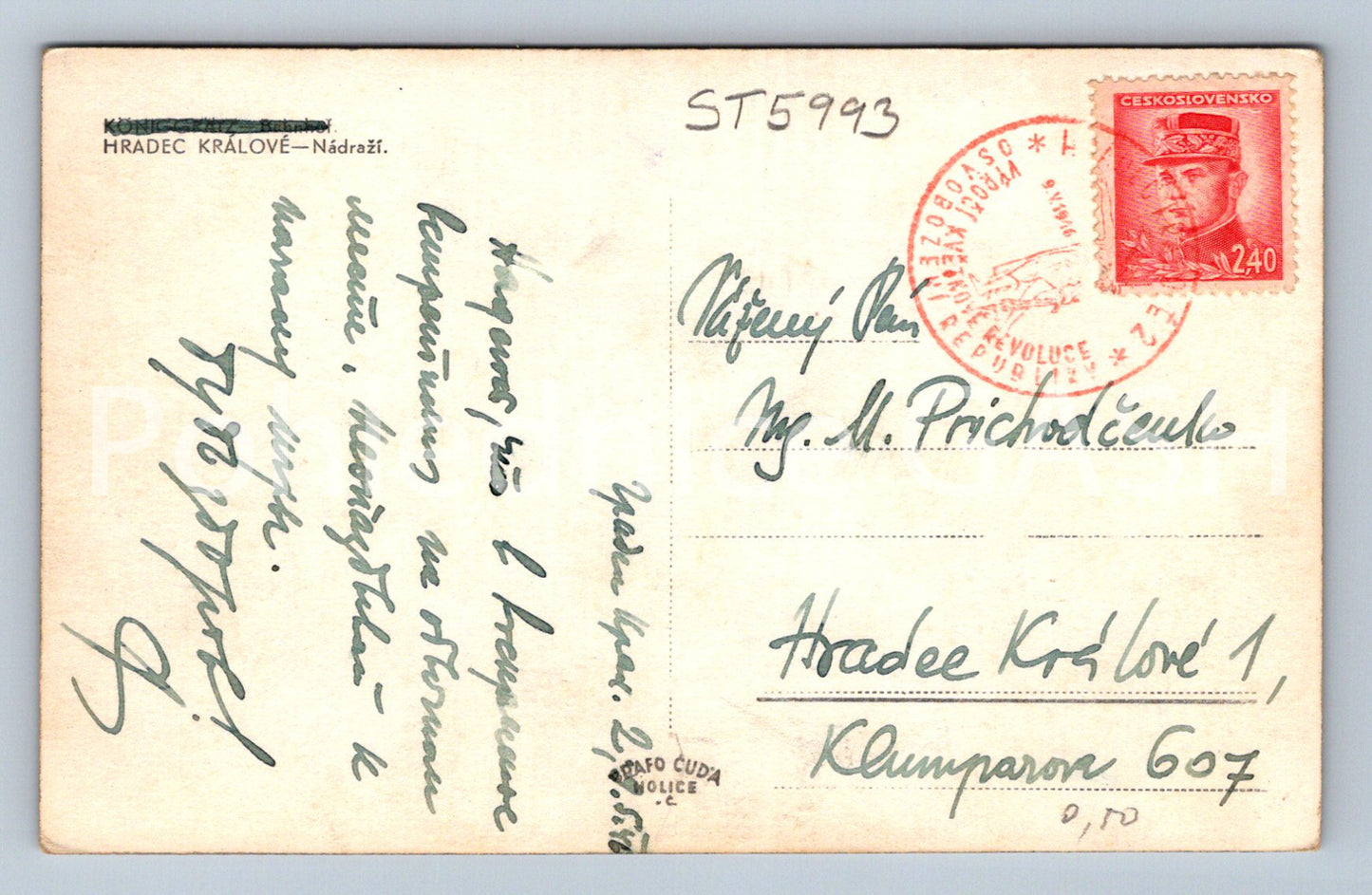 Postcard HRADEC KRÁLOVÉ (ST5993)