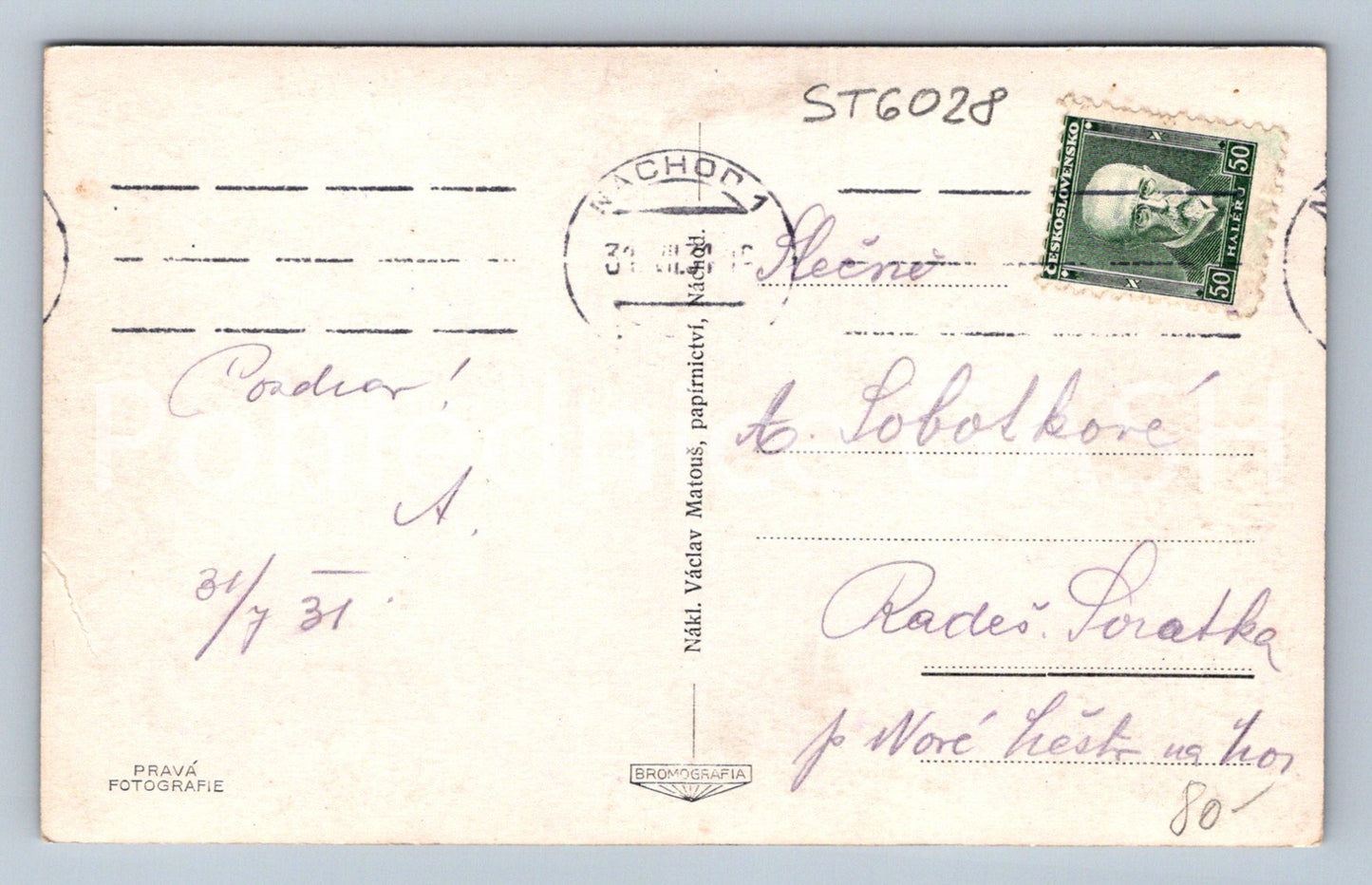 Postcard NÁCHOD (ST6028)