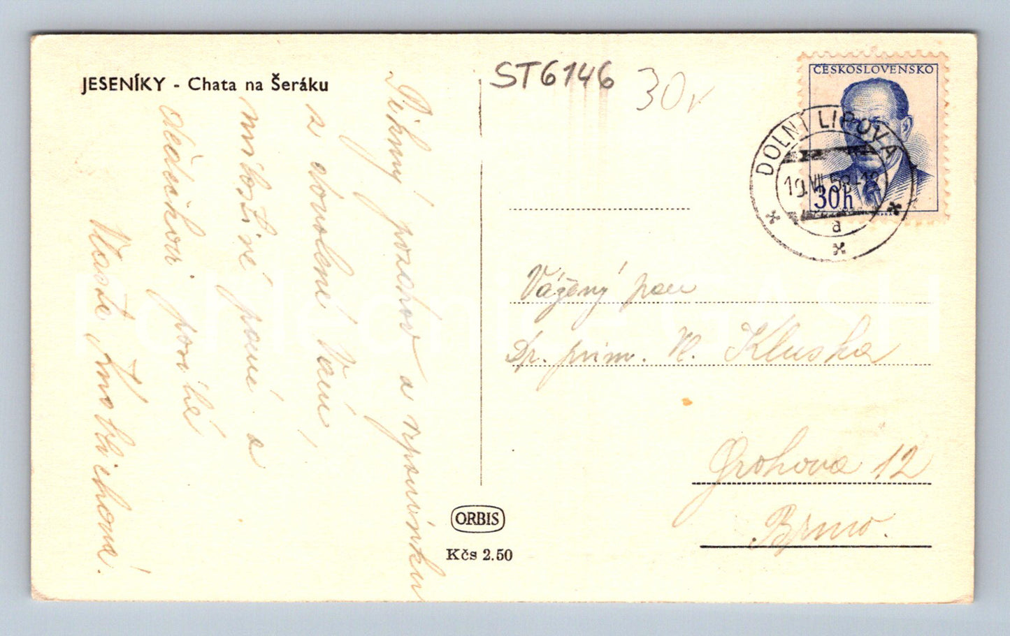 Postcard JESENÍKY (ST6146)