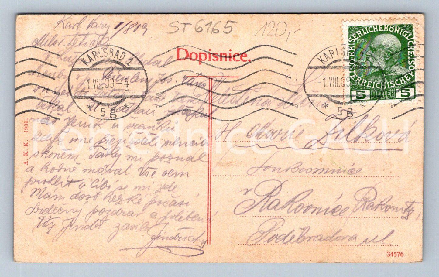 Postcard KARLOVY VARY (ST6165)