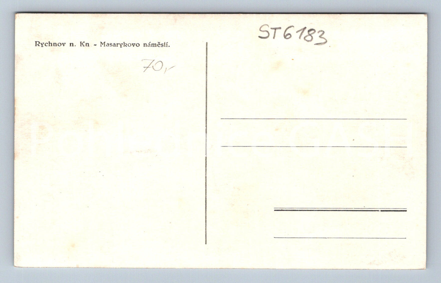 Postcard RYCHNOV NAD KNĚŽNOU - MASARYK SQUARE (ST6183)
