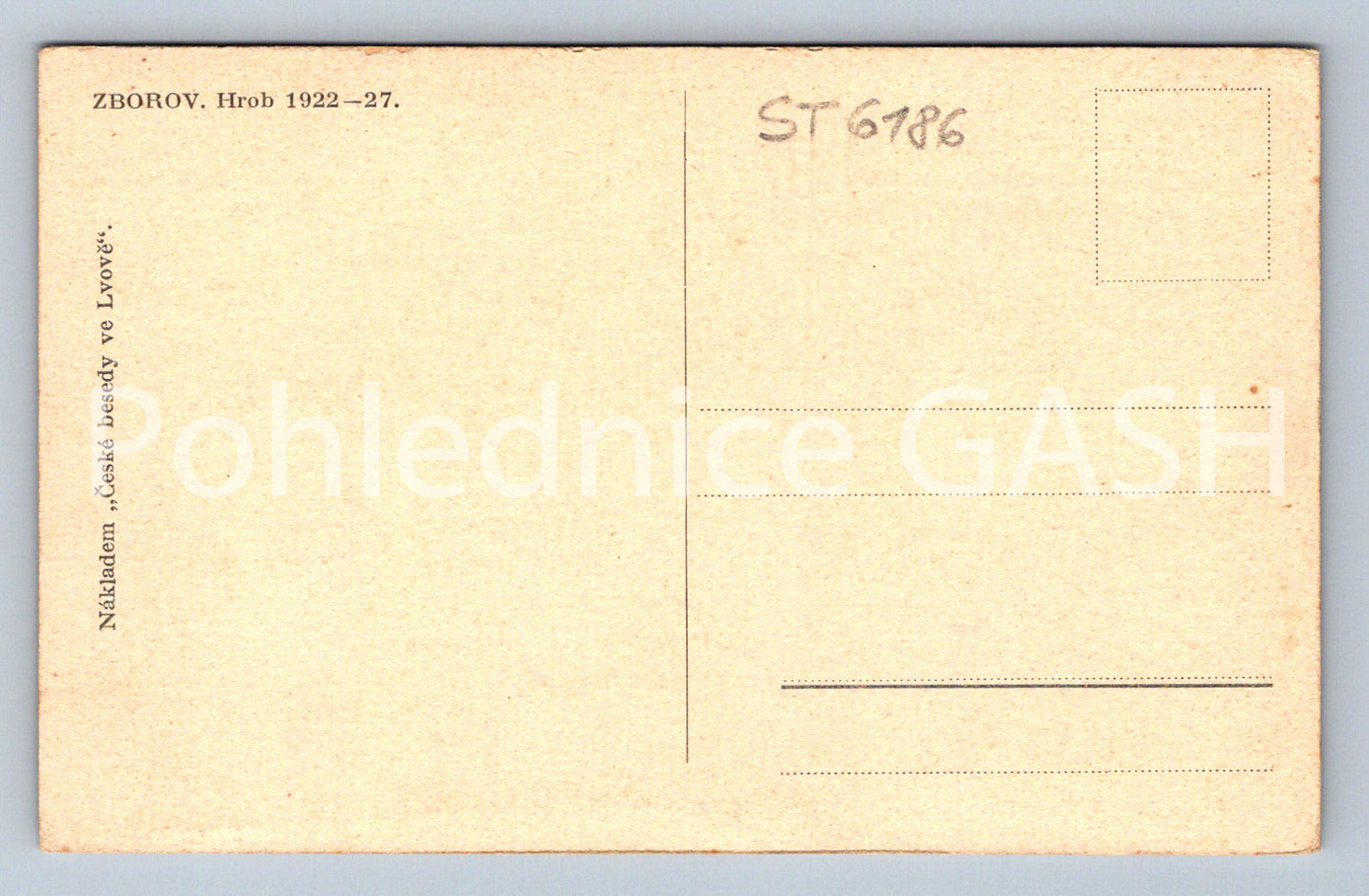 Postcard ZBOROV - GRAVE 1922-1927 (ST6186)