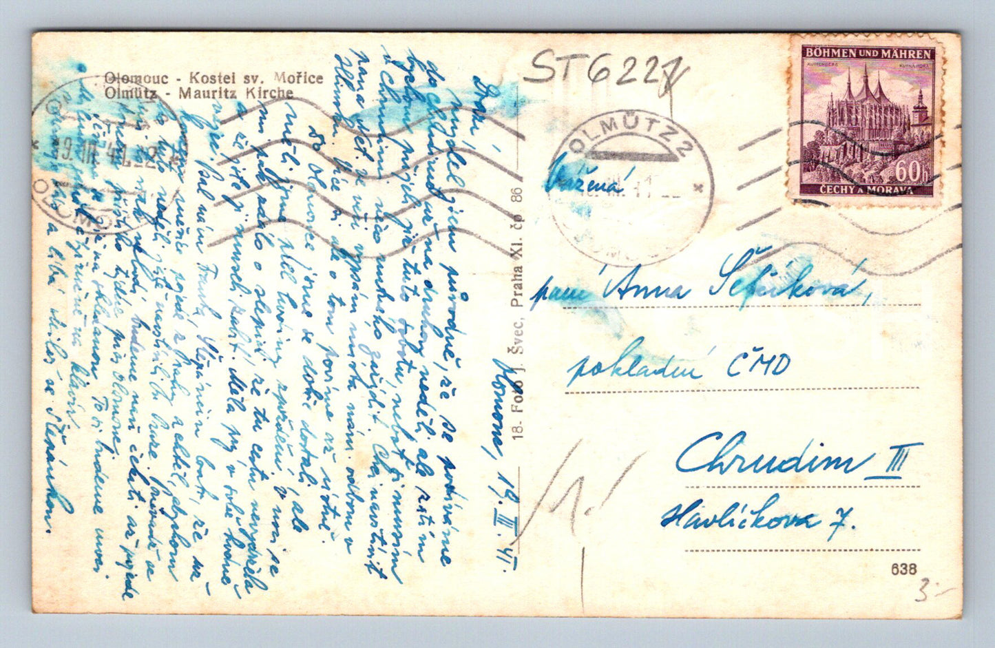 Postcard OLOMOUC (ST6221)