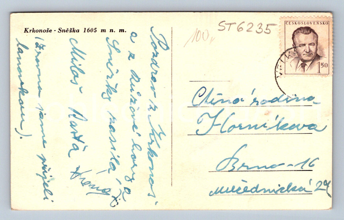 Postcard KRKONOSE - SNOW WHITE (ST6235)