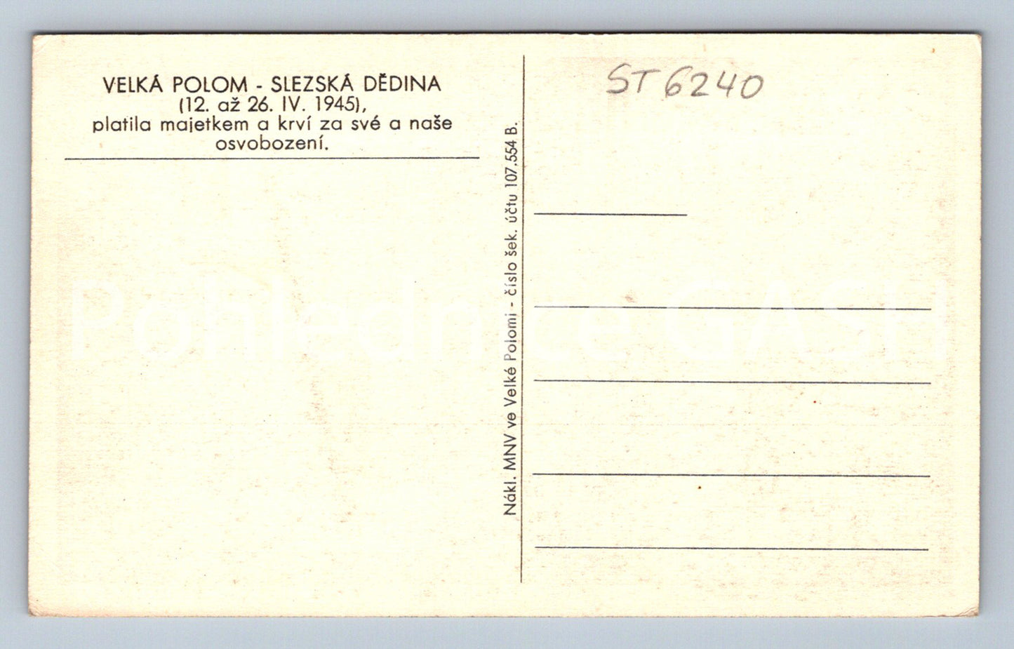 Postcard SILESIA VILLAGE (ST6240)