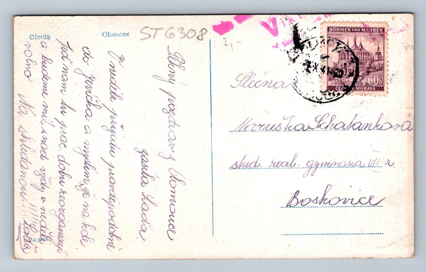 Postcard OLOMOUC (ST6308)